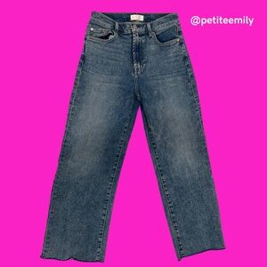 7 For All Mankind Cropped Alexa Raw Cut Hem Jeans | Size 26